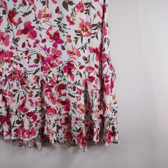 Hello Molly Floral Mini Dress with Deep V and Cut Out Back, Size Small - Picture 3 of 9